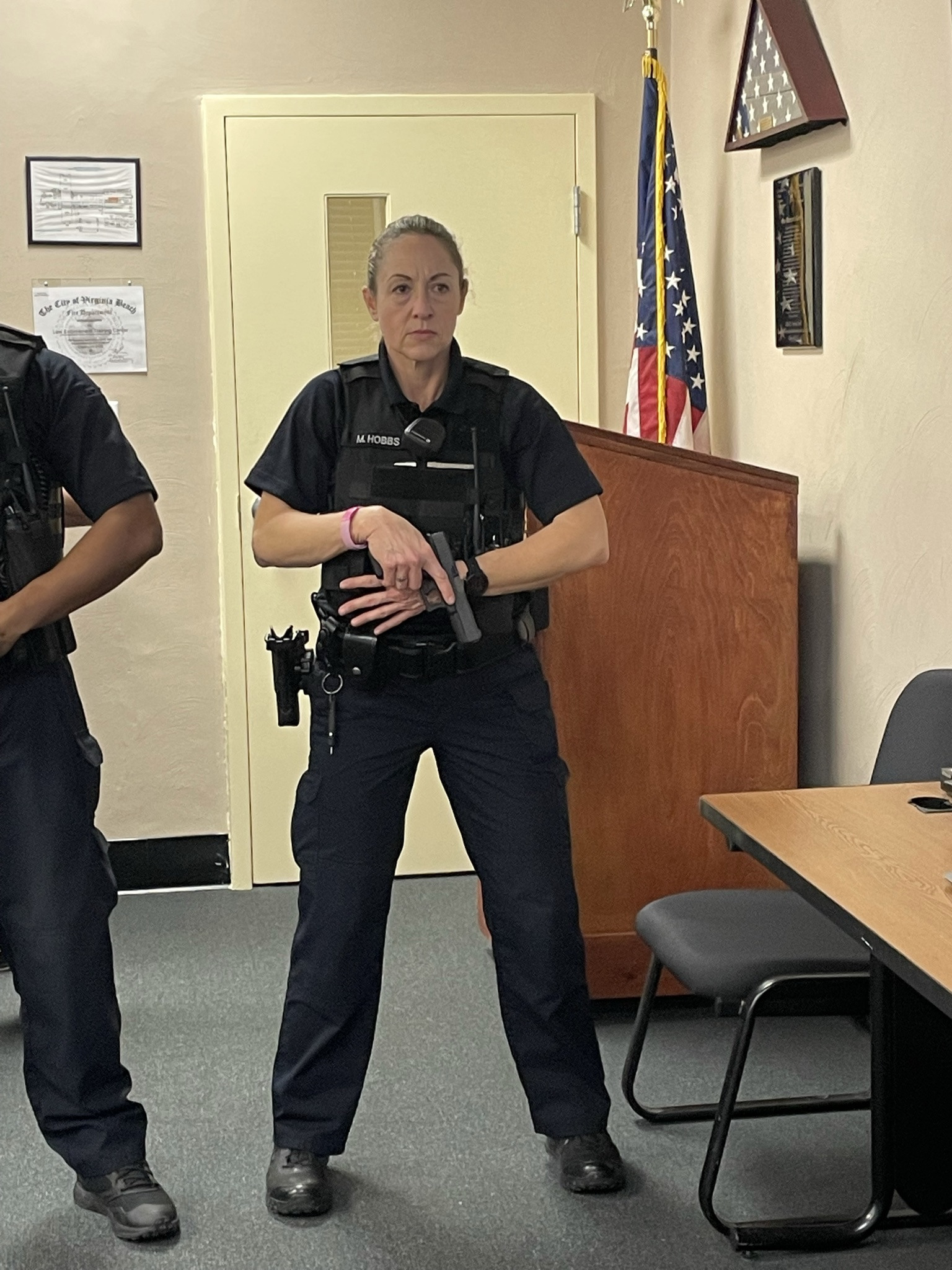 Deputy Recruit Margie Hobbs firearms drills